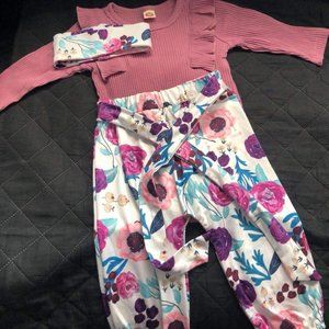 Baby Girl Matching Flowers Outfit